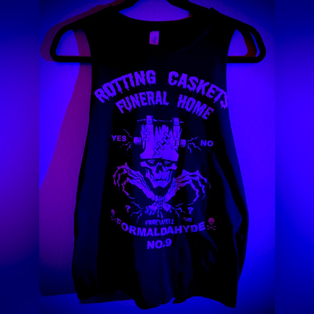 Women’s Goth Frankenstein Cutoff Tank Top